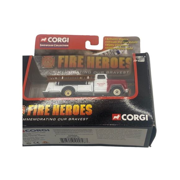 Corgi Showcase Collection Fire Heroes Baltimore Fire Dept. 1966 Fire Pumper New - Picture 7 of 11